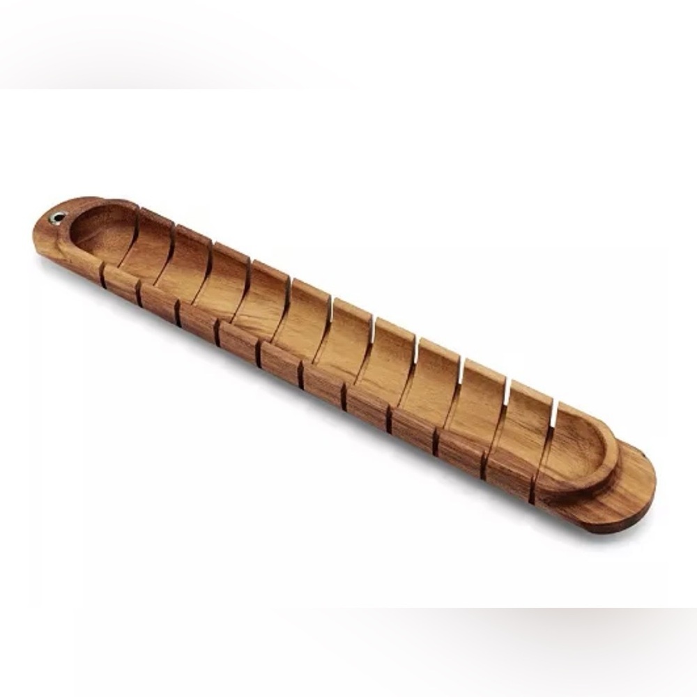 Ironwood Gourmet Baguette Miter Easy Loaf Slicing Guide Acacia Wood 26" Long